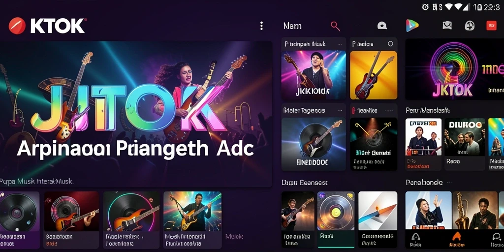 Tampilan gameplay JKTOK dengan fitur interaktif music.