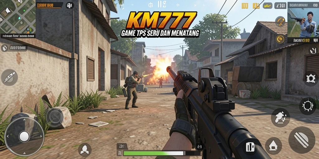 Tampilan gameplay intens dan menegangkan di KM777 dengan aksi TPS yang seru.