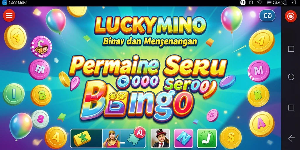 Tampilan gameplay seru Bingo di LUCKYMINO dengan jackpot menunggu.