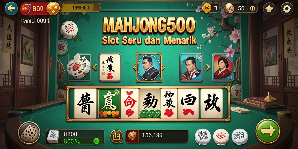 Screenshot gameplay <strong>MAHJONG500</strong> yang menarik dan penuh warna.