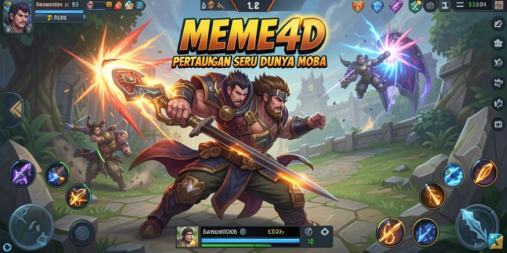 Tampilan gameplay seru dan strategi dalam aksi di MEME4D.