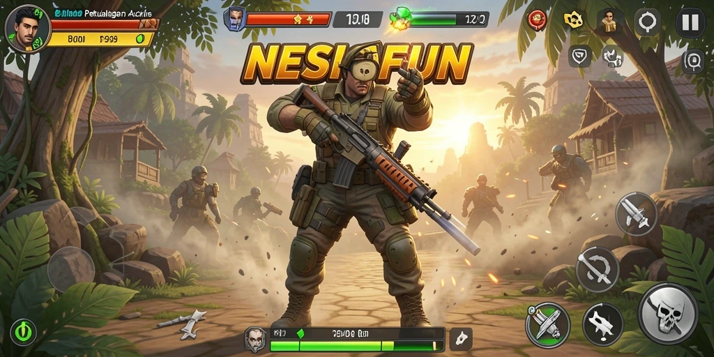 Screenshot NESIAFUN menunjukkan aksi seru dan grafis memukau dalam gameplay.