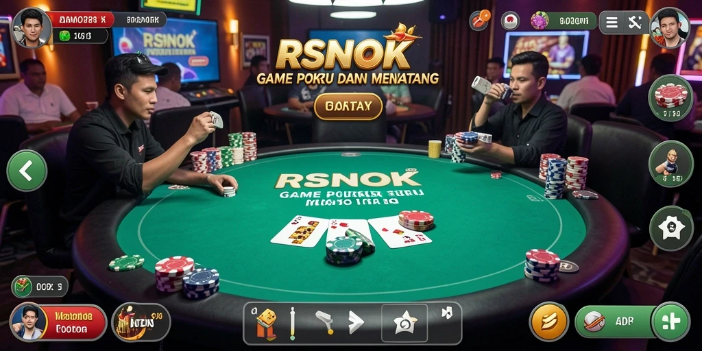 Tampilan screenshot utama RSNOK menampilkan momen seru dalam permainan Poker.