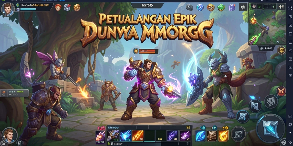 Tampilan gameplay SINTE4D yang menakjubkan dalam dunia MMORPG.